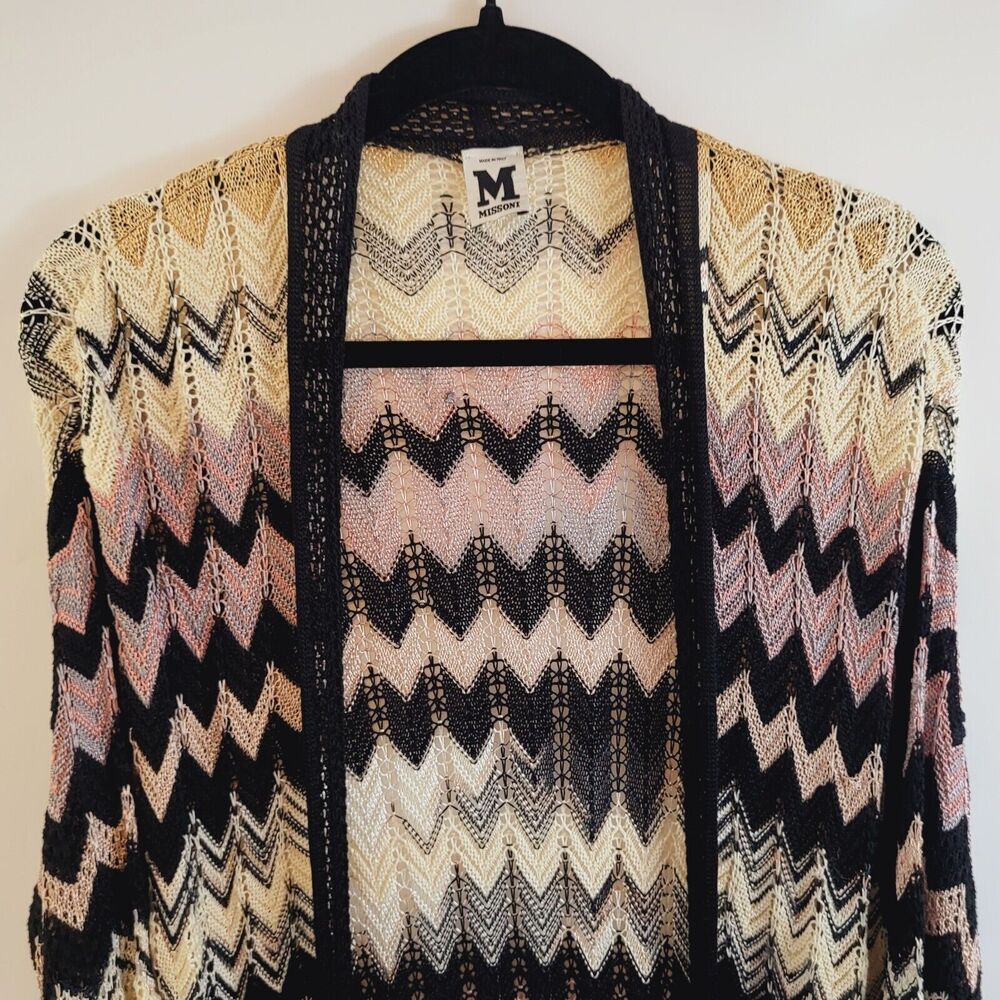 Missoni Black and Beige Zigzag Cardigan - Picture 3 of 14